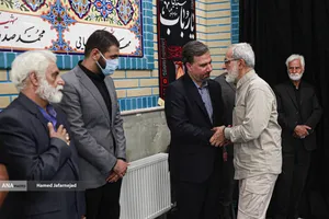 حضور سردار حسین نجات جانشین فرمانده قرارگاه ثارالله در مراسم دومین سالگرد عروج حاج رضا سراج