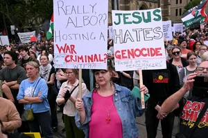 تظاهرات مردم استرالیا علیه رئیس جمهور رژیم صهیونی