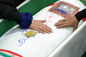 مراسم وداع با پیکر شهید علی اکبر گندمی
