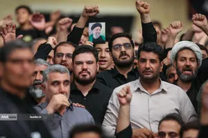 مراسم عزاداری شب هفتم محرم در حسینیه امام خمینی(ره)