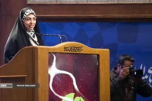 سخنرانی الهام عابدینی در مراسم بزرگداشت شهدای رسانه در نبرد با رژیم صهیونیستی