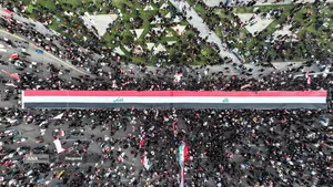 راهپیمایی میلیونی عراقی&zwnj;ها در حمایت از ایران و جبهه مقاومت