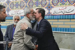 حضور سردار حسین نجات جانشین فرمانده قرارگاه ثارالله در مراسم دومین سالگرد عروج حاج رضا سراج