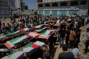 تشییع پیکر 112 شهید فلسطینی