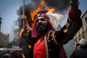 خیمه سوزان ظهر عاشورا - چهارراه گلوبندک تهران