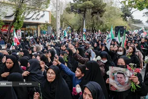 مراسم تشییع پیکر مطهر ۱۲ شهید جنگ رمضان
