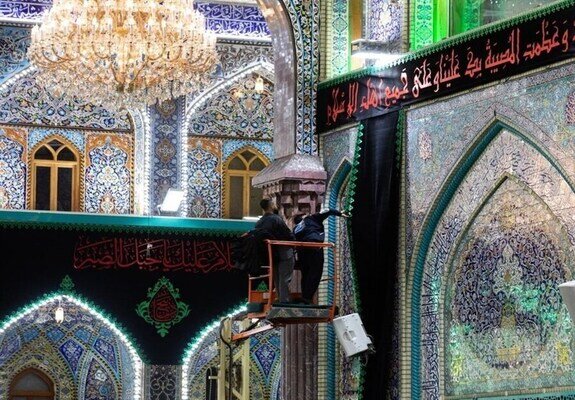 سیاه پوش شدن حرم‌های کربلا در آستانه محرم