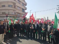 حضور پرشور دانشگاهیان دانشگاه آزاد اسلامی قزوین در مراسم تشییع پیکر مطهر رهبر شهید امت