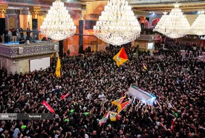تشییع پیکر مطهر امام مجاهد شهید در کربلای معلی
