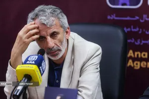 نضال حماده نویسنده لبنانی در آیین رونمایی از کتاب &laquo;سقوط دمشق&raquo; 