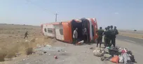 «عدم توجه به جلو» علت اولیه حادثه واژگونی اتوبوس در محور نیشابور ـ سبزوار اعلام شد