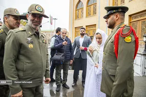 امیر سرتیپ جهانشاهی فرمانده نیروی زمینی ارتش در مراسم ازدواج دانشجویی دانشگاه افسری امام علی(ع) نیروی زمینی ارتش