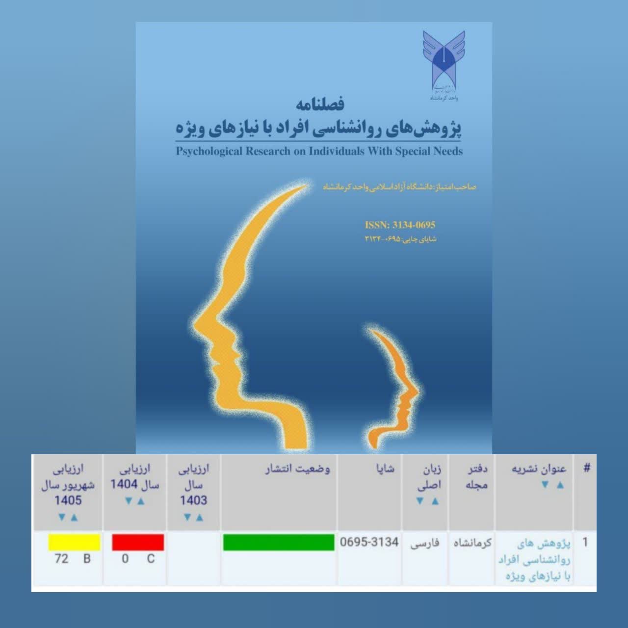 خدمات ویژه علمی پژوهشی در قلمرو روان‌شناسی افراد استثنایی