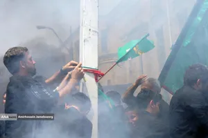 خیمه سوزان ظهر عاشورا - چهارراه گلوبندک تهران