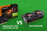 کارت گرافیک RX۵۸۰ با وجود قیمت پایین‌تر عملکرد بهتری از GT ۱۰۳۰ دارد