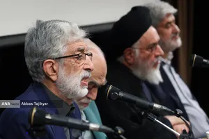غلامعلی حداد عادل در مراسم یادبود &laquo;شهید علی لاریجانی&raquo; در دانشگاه تهران