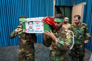 مراسم وداع با پیکر شهید علی اکبر گندمی