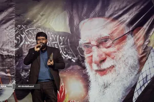 مراسم عزاداری در سوگ رهبر شهید انقلاب - میدان هفت تیر
