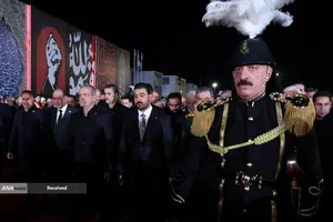 استقبال رسمی از پیکر مطهر امام شهید در عراق با حضور رییس جمهور