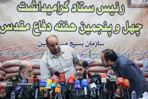 سردار حسین معروفی معاون هماهنگ&zwnj;کننده بسیج و رئیس ستاد گرامیداشت چهل و پنجمین هفته دفاع مقدس