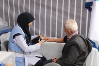 استقرار تیم جهادی سلامت دانشگاه آزاد قم در موکب مهدوی 