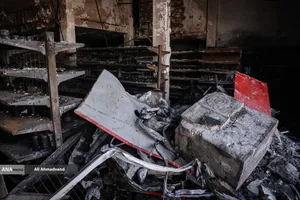 تخریب و آتش سوزی اموال عمومی در تهران