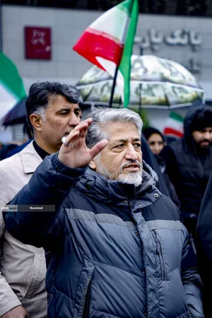 دکتر بیژن رنجبر، رئیس دانشگاه آزاد اسلامی در مراسم راهپیمایی روز قدس