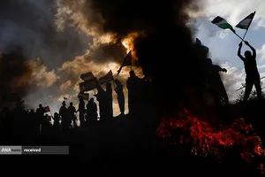 تظاهرات فلسطینی&zwnj;ها در نزدیکی حصار مرزی اسرائیل و غزه