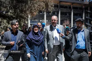 بازدید فاطمه مهاجرانی سخنگوی دولت از ساختمان شیشه&zwnj;ای صداوسیما