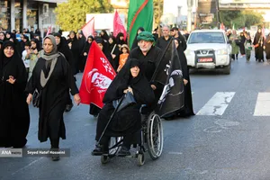 پیاده روی جاماندگان اربعین در ساری