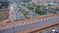 ترافیک سنگین در آزاد راه کرج تهران