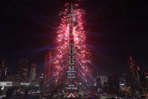 آغاز سال نو میلادی 2025 در دبی، امارات متحد عربی
