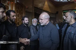 محمدباقر قالیباف رییس مجلس در مراسم گرامیداشت سرلشکر شهید مهدی ربانی و سرلشکر شهید غلامرضا محرابی معاونان سابق اطلاعات و عملیات ستاد کل نیروهای مسلح