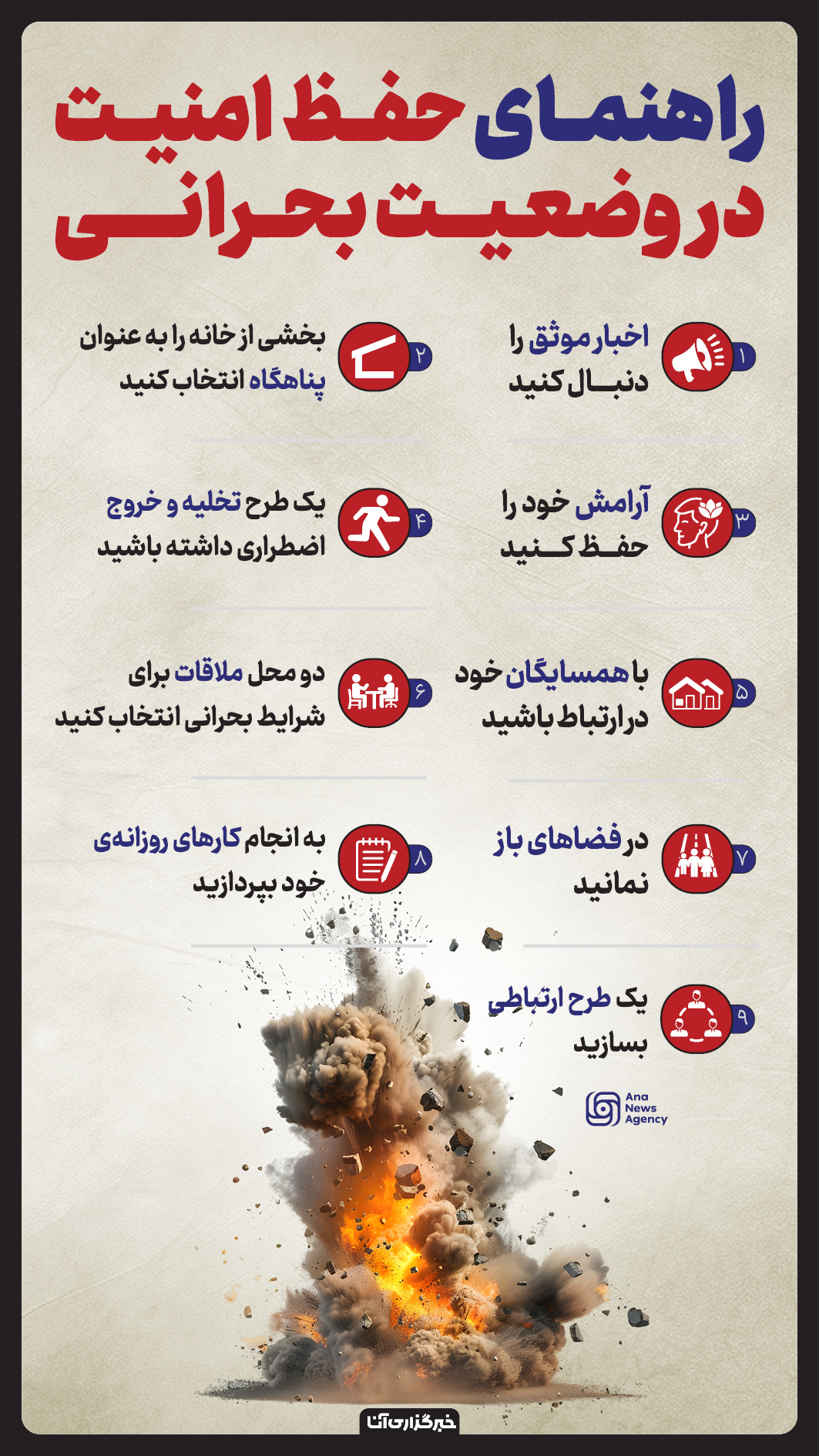 راهنمای حفظ امنیت در شرایط بحرانی
