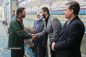 حضور سردار حسن حسن&zwnj;زاده، فرمانده سپاه محمد رسول&zwnj;الله تهران بزرگ در مراسم  دومین سالگرد عروج حاج رضا سراج