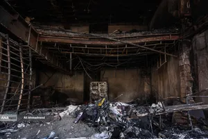 تخریب و آتش سوزی اموال عمومی در تهران