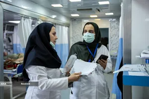 خدمت&zwnj;رسانی بیمارستان سیار برکت در عمود ۹۸۹ طریق الحسین