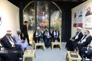 بازدید حجت&zwnj;الاسلام سیدعبدالفتاح نواب، نماینده ولی&zwnj;فقیه در امور حج و زیارت از موکب الاقصی فلسطینیان در مسیر مشایه و کربلای معلی 