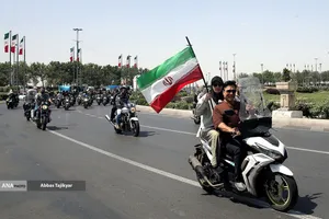 رژه بزرگ موتور سواران جان فدا در تهران
