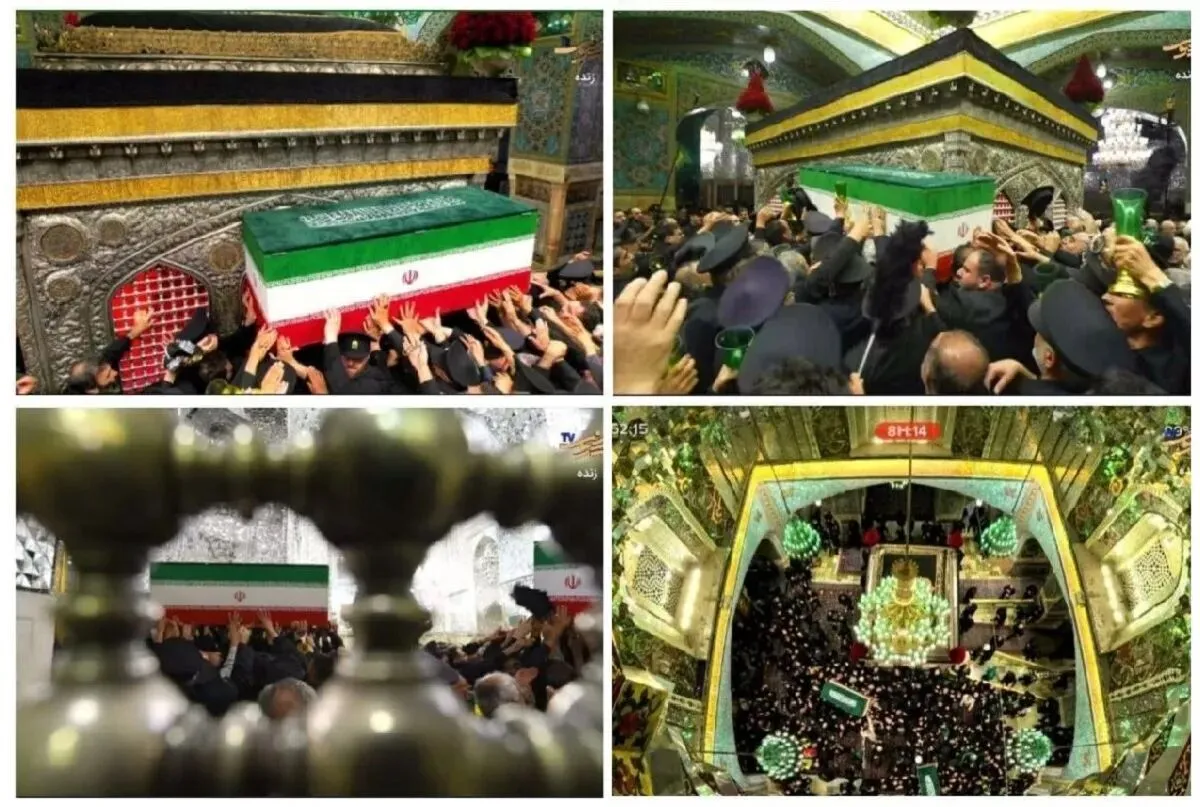 خاکسپاری رهبری در مشهد