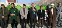 بدرقه دانشجویان دختر دانشگاه‌های آزاد و پیام نور ارسنجان به اردوی راهیان نور در تپه نورالشهدا با حضور مسئولان شهرستان