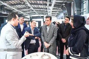 بازدید حسین افشین معاون علمی، فناوری و اقتصاد دانش بنیان رئیس جمهور از شانزدهمین نمایشگاه فناوری نانو