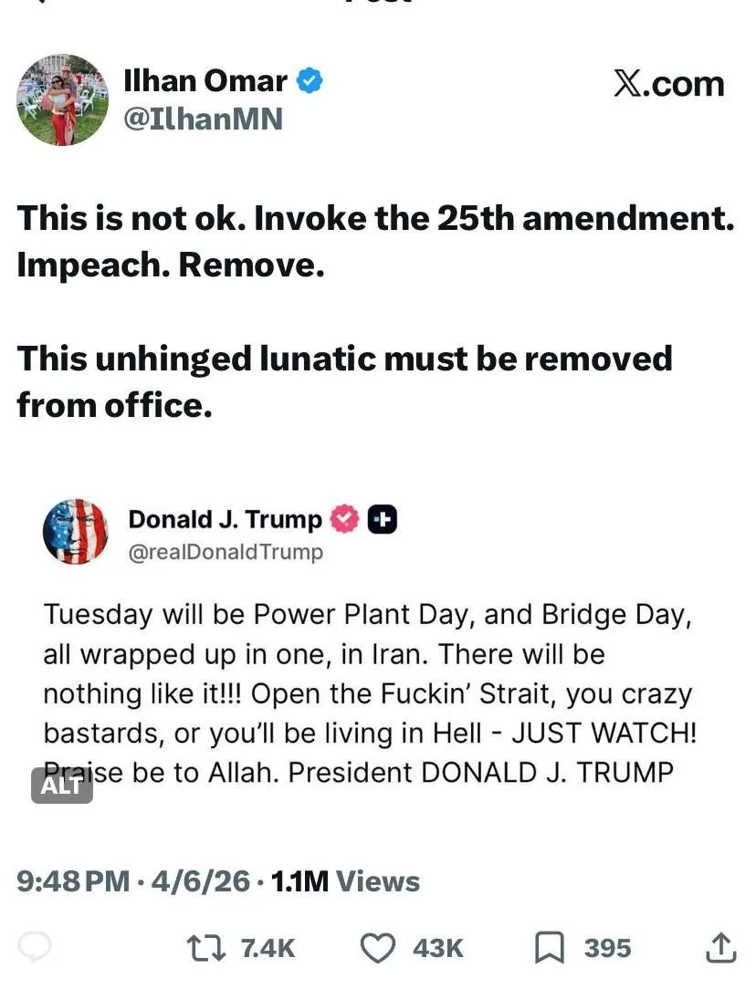 انتقاد تند ایلهان عمر از ترامپ انتقاد تند ایلهان عمر از ترامپ