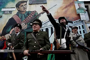 مراسم سالگرد قیام عید پاک ایرلند در سال 1916 در بلفاست، ایرلند