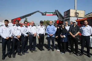 مراسم بزرگداشت روز آتش&zwnj;نشان در برج میلاد تهران