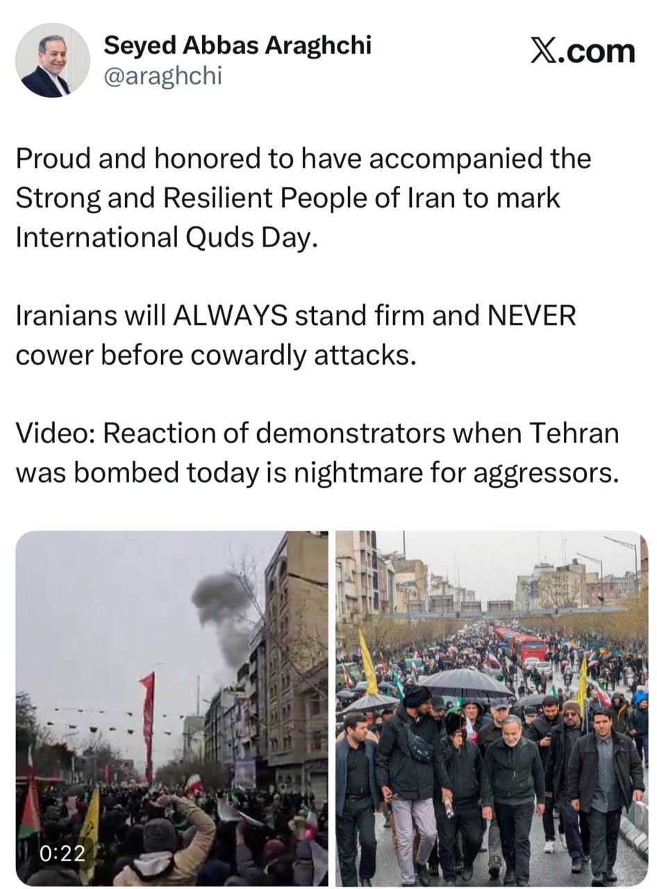 عراقچی: ایرانیان هرگز در برابر حملات بزدلانه سر خم نمی‌کنند