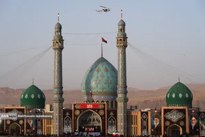 آیین بدرقه و تشییع رهبر شهید در مسجد مقدس جمکران